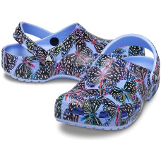 Moon Jelly/Multi Butterfly Crocs Classic Clog - Seasonal Graphic