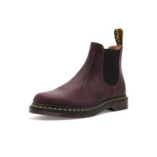 Dr. Martens 2976 Yellow Stitch Smooth Leather Chelsea Boots