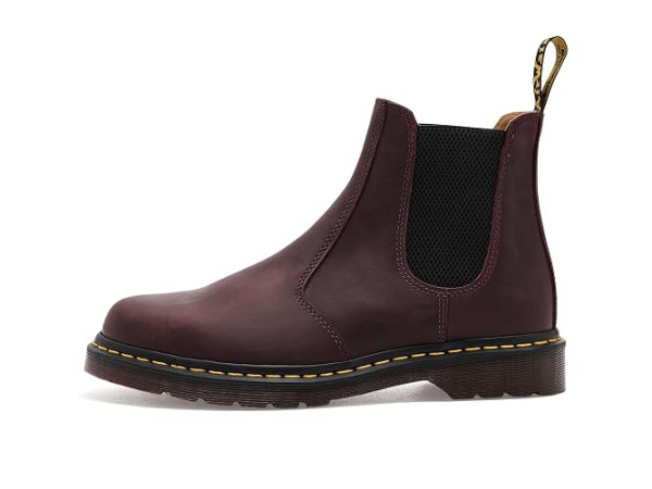 Dr. Martens 2976 Yellow Stitch Smooth Leather Chelsea Boots