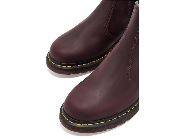 Dr. Martens 2976 Yellow Stitch Smooth Leather Chelsea Boots