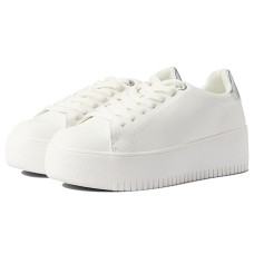 White/Silver Steve Madden Rockaway Sneaker