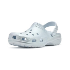 Sky Ice Metallic Crocs Classic Clogs - Glitter