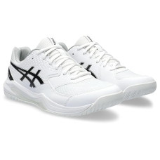 White/Black ASICS GEL-Dedicate 8 Tennis Shoe