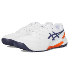 White/Indigo Fog ASICS GEL-Dedicate 8 Tennis Shoe