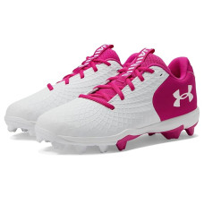 White/Tropic Pink/White Under Armour Glyde 2.0 RM Softball Cleats