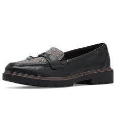 Black Combi Leather Clarks Westlynn Bella