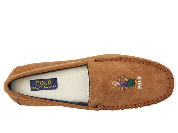 Polo Ralph Lauren Brenan Maddison Bear Suede Moccasin Slipper