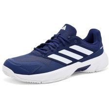 Dark Blue/White/Dark Blue adidas Courtjam Control 3 Tennis Shoes