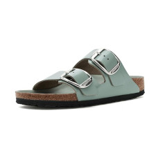 Pure Sage Birkenstock Arizona Big Buckle High Shine