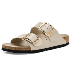 Oyster Birkenstock Arizona Big Buckle High Shine