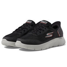 Black/Orange SKECHERS Performance Go Walk Flex - New World Hands Free Slip-Ins
