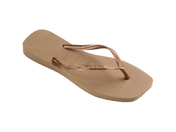 Havaianas Slim Square Logo Metallic Flip-Flop