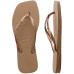 Havaianas Slim Square Logo Metallic Flip-Flop