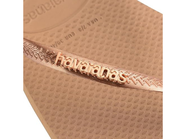 Havaianas Slim Square Logo Metallic Flip-Flop