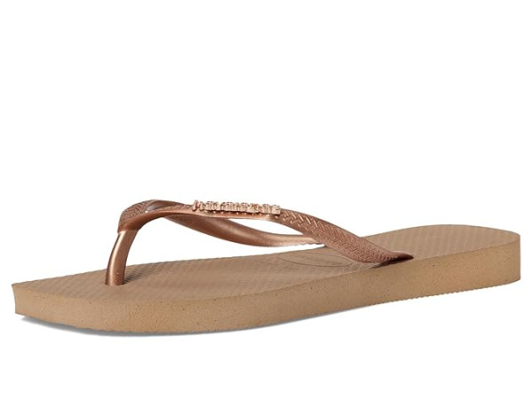 Havaianas Slim Square Logo Metallic Flip-Flop