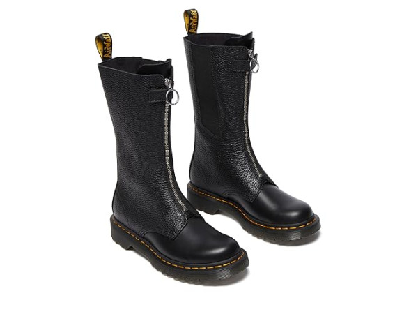 Dr. Martens 1B99 Front Zip Leather Mid Calf Boots