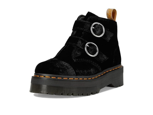 Dr. Martens Vegan Devon Velvet Platform Boots