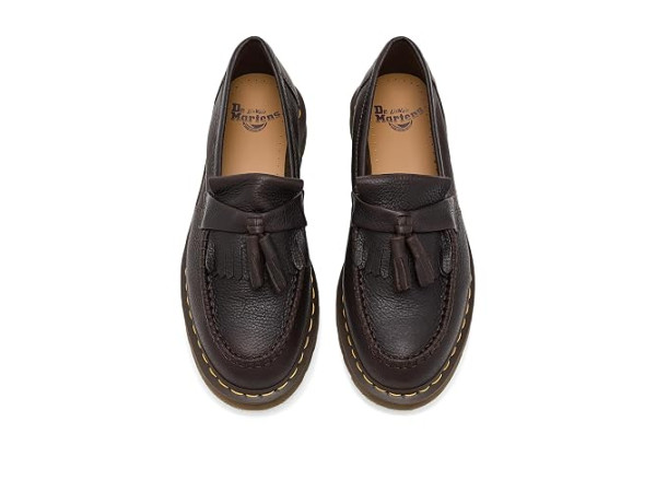 Dr. Martens Adrian Yellow Stitch Leather Loafers