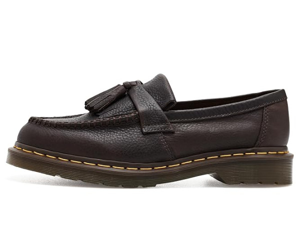 Dr. Martens Adrian Yellow Stitch Leather Loafers