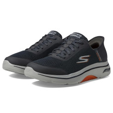 Charcoal/Orange SKECHERS Performance Hands Free Slip-Ins Go Walk Arch Fit 2.0 - Simplicity 2