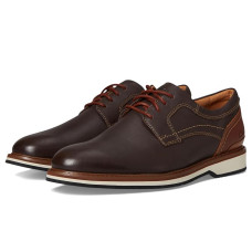 Brown Leather Clarks Monahan Plain