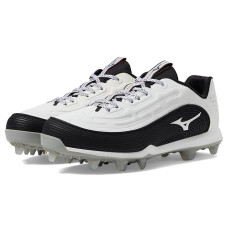White/Black Mizuno Finch Elite 6 Low TPU Softball Cleats