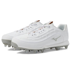 White Mizuno Finch Elite 6 Low TPU Softball Cleats
