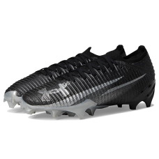 Black/Metallic Silver/Metallic Silver Under Armour Blur Pro Football Cleats