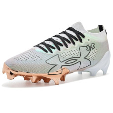 White/Metallic Copper Ore/Black Under Armour Blur Pro Football Cleats