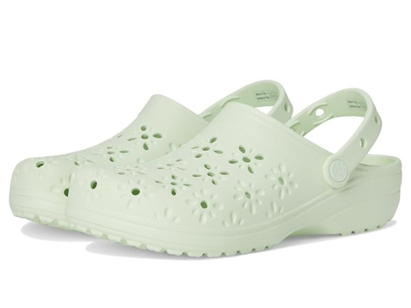 Crocs Classic Clogs with Floral Cut Out Design Crocs Classic Clogs with Floral Cut Out Design