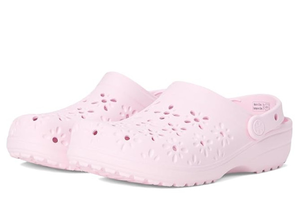 Crocs Classic Clogs with Floral Cut Out Design