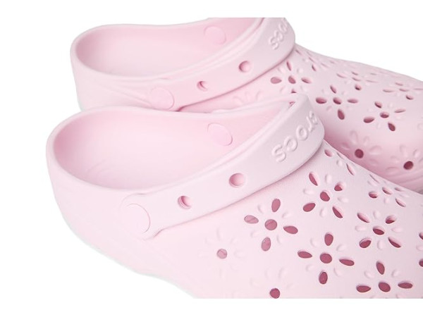 Crocs Classic Clogs with Floral Cut Out Design Crocs Classic Clogs with Floral Cut Out Design