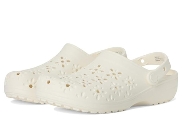 Crocs Classic Clogs with Floral Cut Out Design