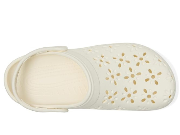 Crocs Classic Clogs with Floral Cut Out Design Crocs Classic Clogs with Floral Cut Out Design