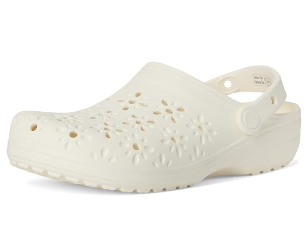 Crocs Classic Clogs with Floral Cut Out Design Crocs Classic Clogs with Floral Cut Out Design