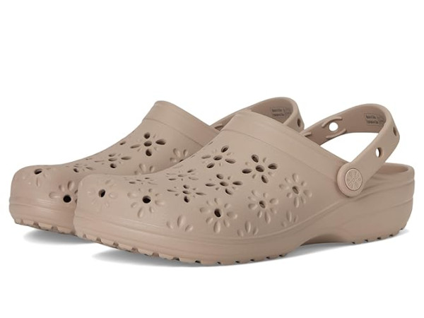 Crocs Classic Clogs with Floral Cut Out Design