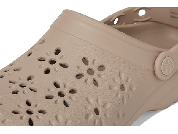 Crocs Classic Clogs with Floral Cut Out Design Crocs Classic Clogs with Floral Cut Out Design