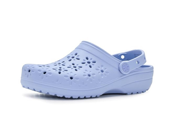 Crocs Classic Clogs with Floral Cut Out Design