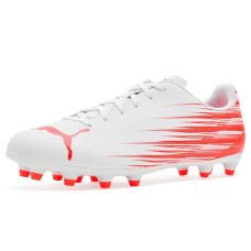 Puma White/Ultra Red PUMA Attacanto II Firm/ Artificial Ground Soccer Cleats