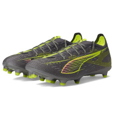Matte Aged Silver-Yellow Alert-Sun Struck PUMA Ultra 5 Pro Firm, Artificial Ground Soccer Cleats