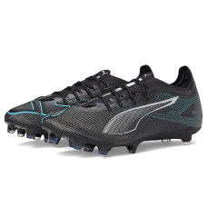 Puma Black-Puma Silver-Bright Aqua PUMA Ultra 5 Pro Firm/Artificial Ground Soccer Cleats
