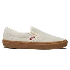 Cream/Burgundy Vans Classic Slip-On